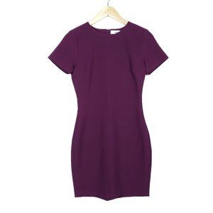 Likely Purple Knit Short Sleeve Chic Fitted Dress